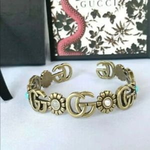 Gucci Marmont Gold Flower Cuff